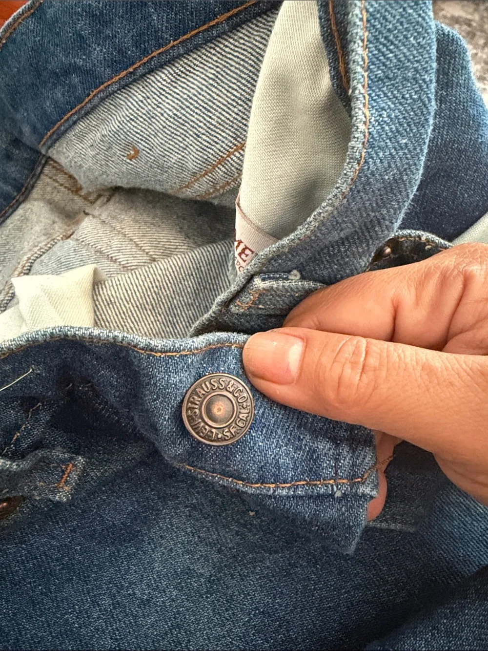 Vintage Levis 517 Jeans Mens 34x30 Blue Denim Boot Cut Orange Tab US Made 1980